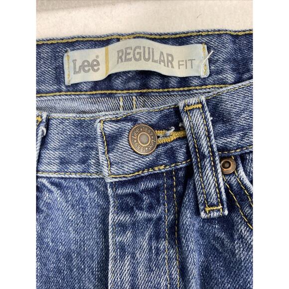 Lee Jeans Mens 30 x 30 Regular Fit Blue Medium Wash Denim Straight Casual - Picture 3 of 13